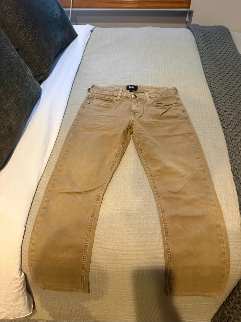 PAIGE Men's Skinny Jeans in Tan